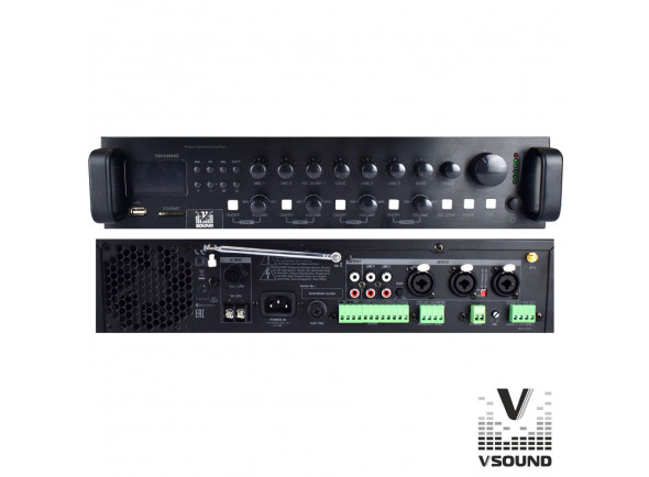 VSOUND  Amplificador PA 12/230V 3 Entradas 360W Mp3/USB/SD/BT
